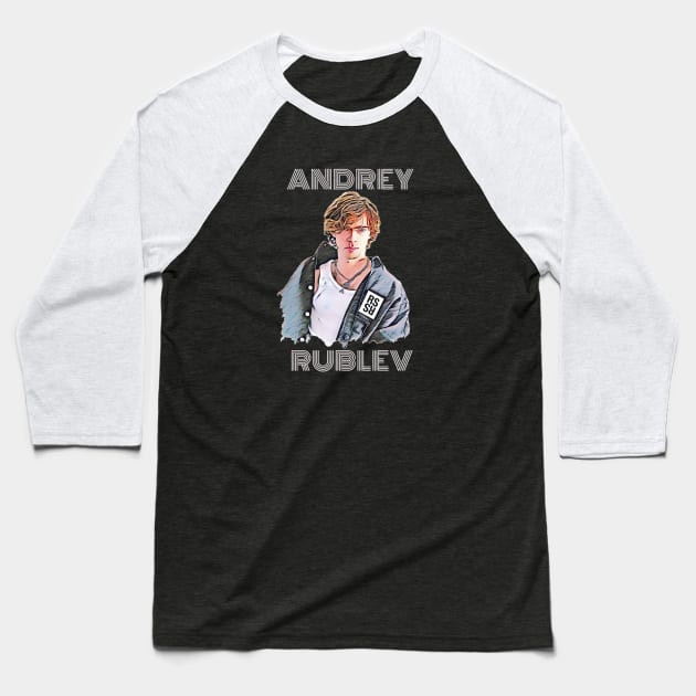 Andrey Rublev Baseball T-Shirt by BorodinaAlen